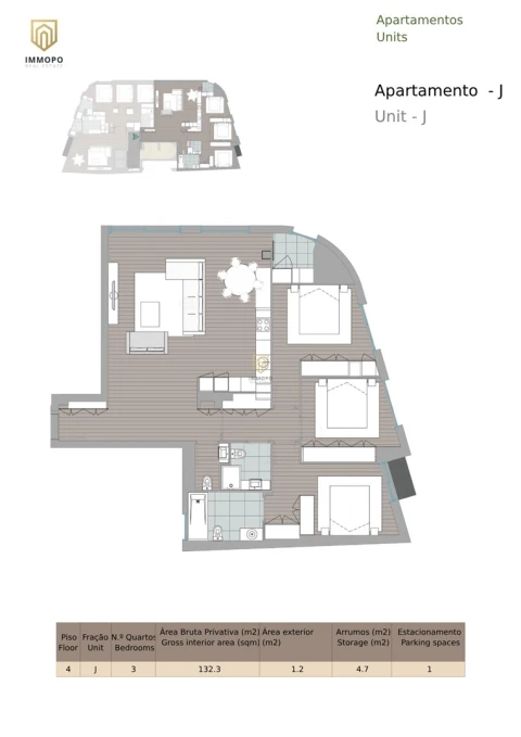 Apartamento T3 para Venda em Mafamude e Vilar do Paraíso