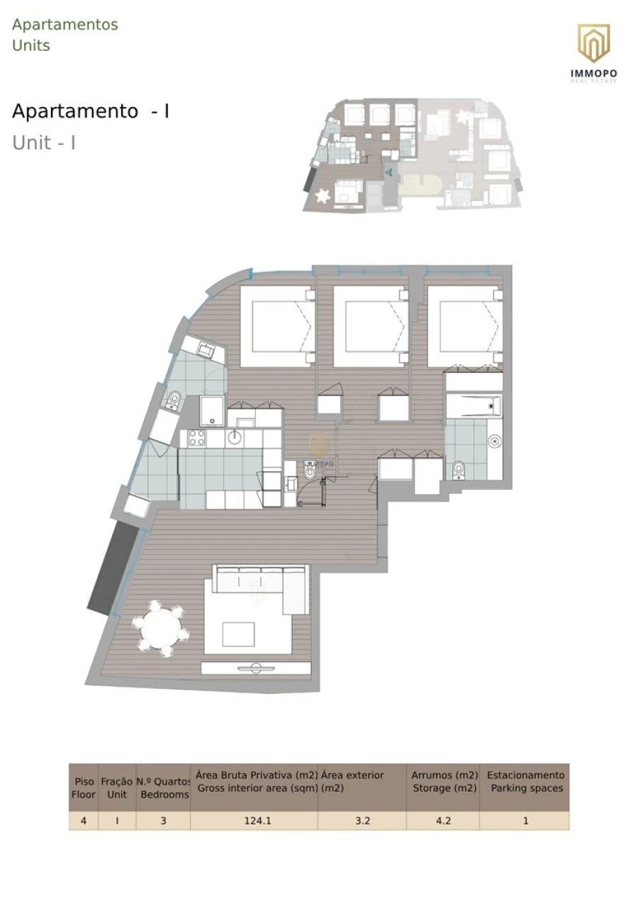 Apartamento T3 para Venda em Mafamude e Vilar do Paraíso Foto 19