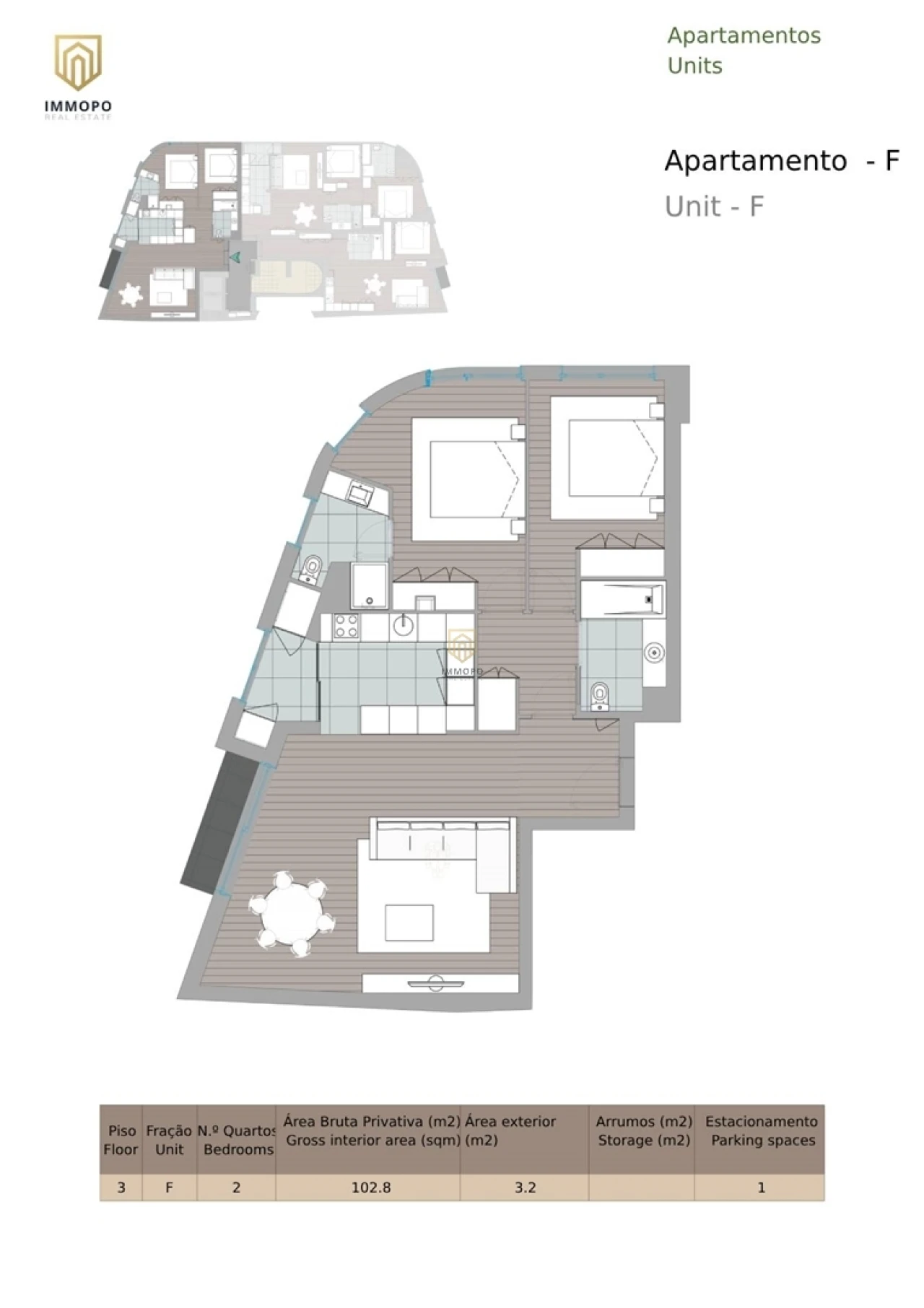 Apartamento T2 para Venda em Mafamude e Vilar do Paraíso Foto 19