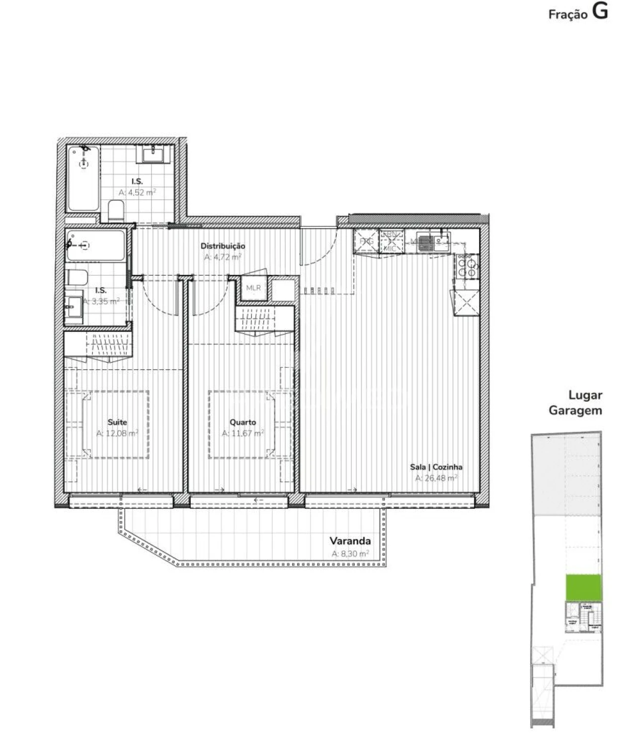 Apartamento T2 para Venda em Mafamude e Vilar do Paraíso Foto 13