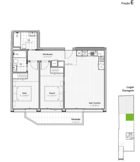 Apartamento T2 para Venda em Mafamude e Vilar do Paraíso