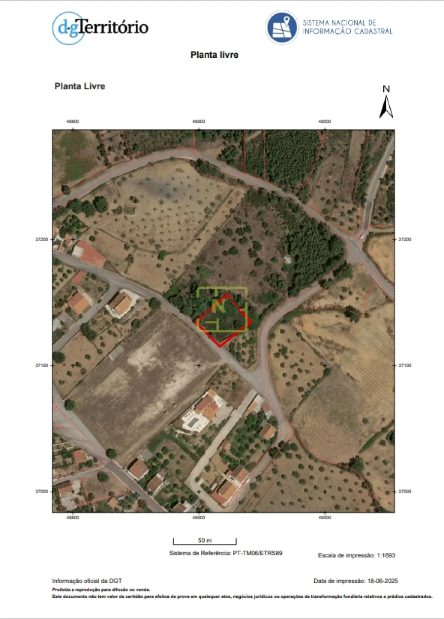 Terreno para Venda em Ninho do Açor e Sobral do Campo Planta 1