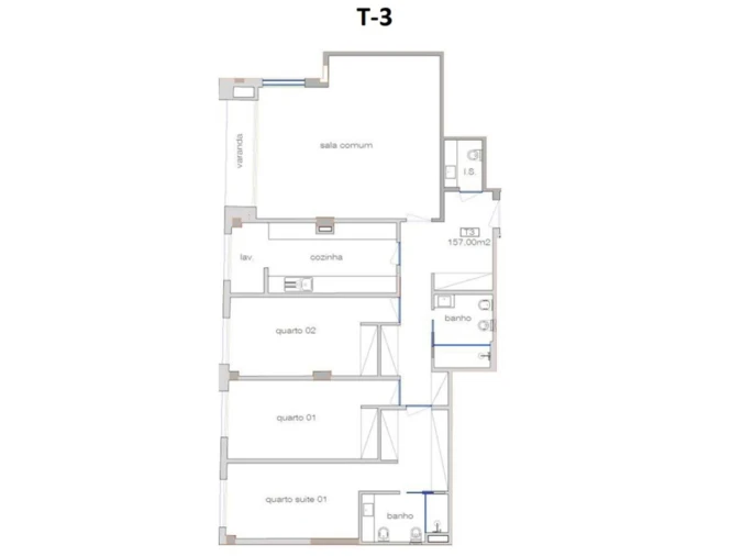Apartamento T3 para Venda em Cedofeita, Santo Ildefonso, Sé, Miragaia, São Nicolau e Vitória Planta 1