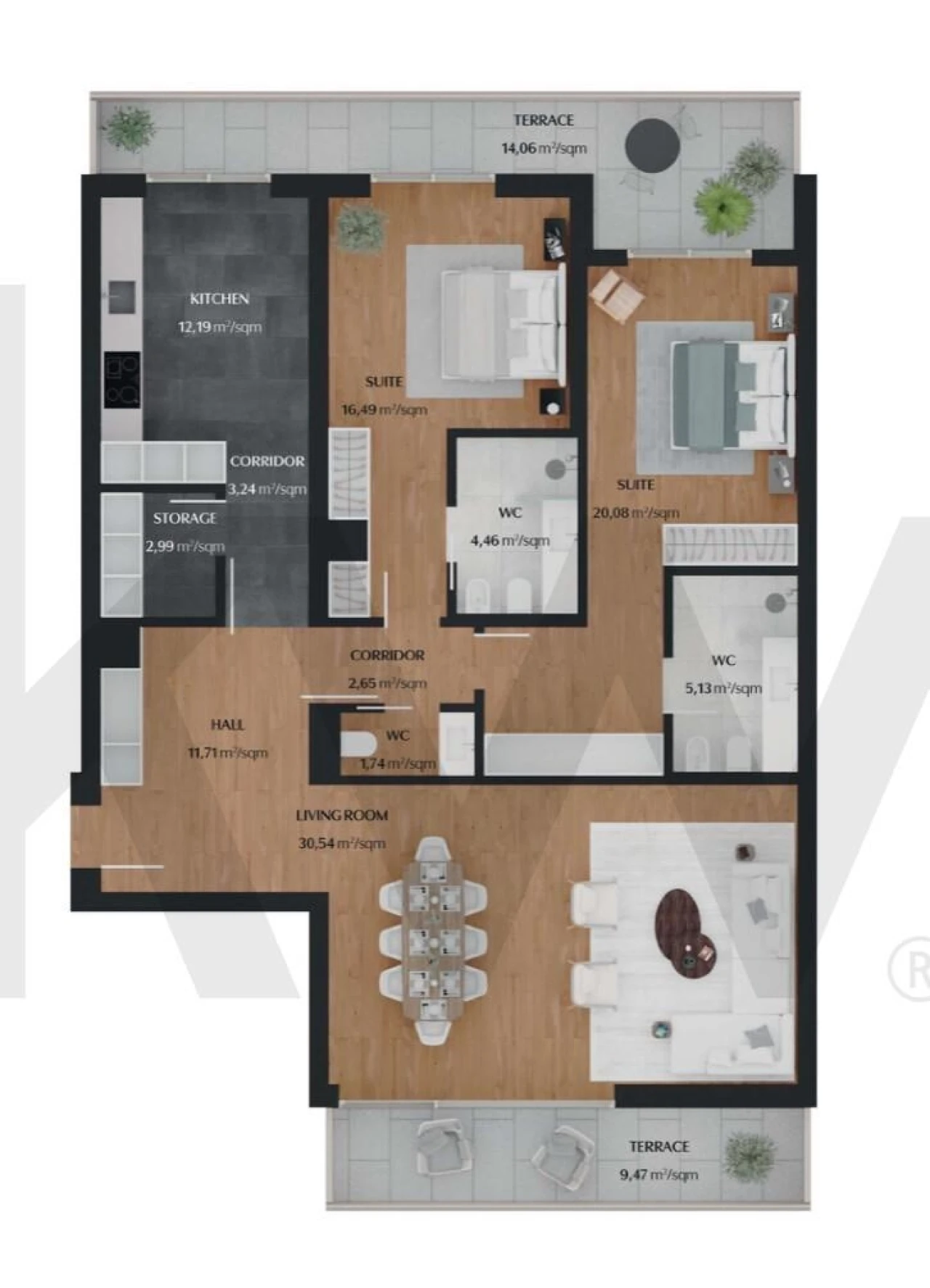 Apartamento T2 para Venda em Quarteira Foto 60