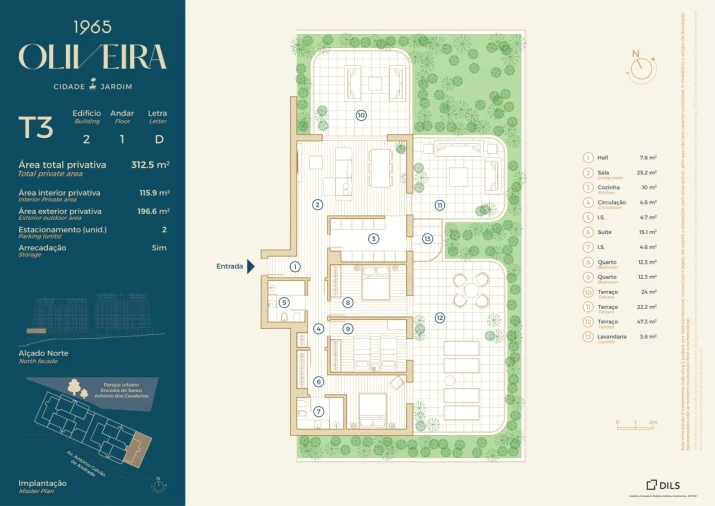 Apartamento T3 para Venda em Santo António dos Cavaleiros e Frielas Planta 1