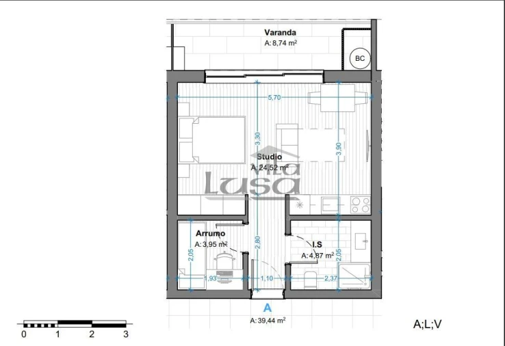 Apartamento T1 para Venda em Armação de Pera Foto 23