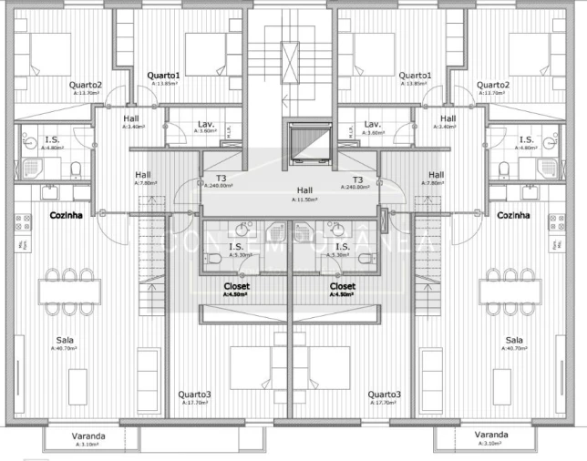 Apartamento T1 para Venda em Mirandela Foto 10