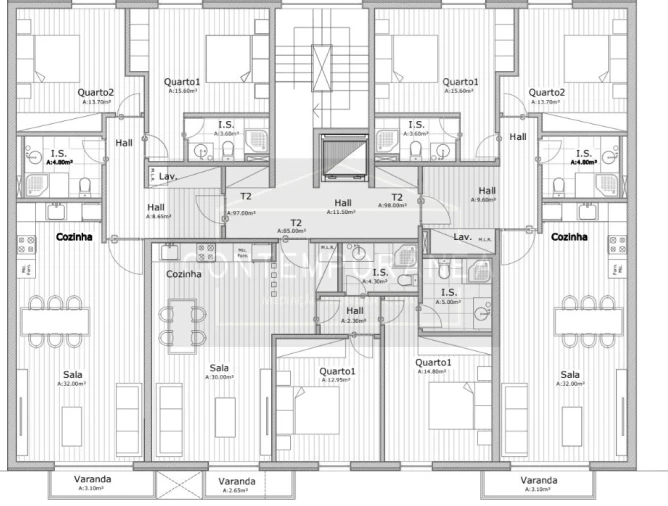 Apartamento T1 para Venda em Mirandela Foto 9