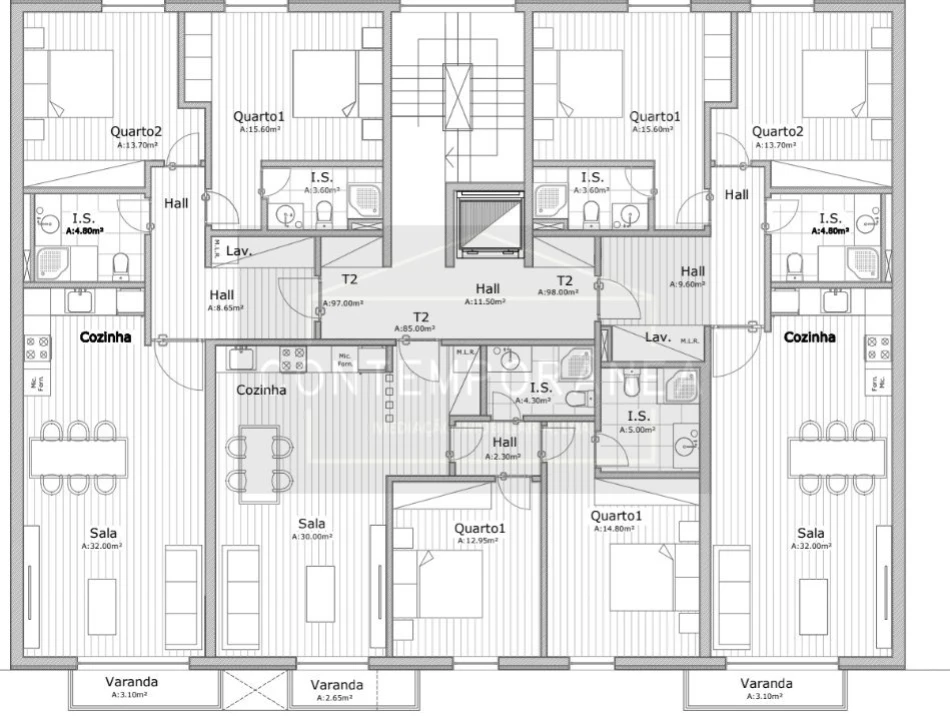 Apartamento T1 para Venda em Mirandela Foto 9
