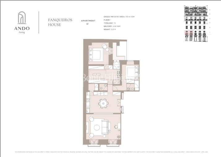 Apartamento T2 para Venda em Santa Maria Maior Planta 1