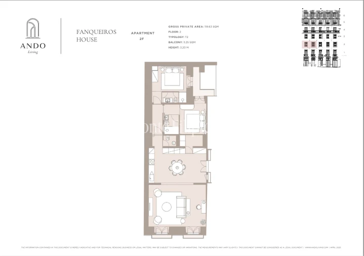 Apartamento T2 para Venda em Santa Maria Maior Planta 1