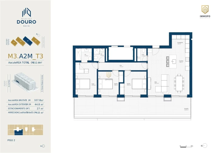 Apartamento T3 para Venda em Santa Marinha e São Pedro da Afurada Foto 24