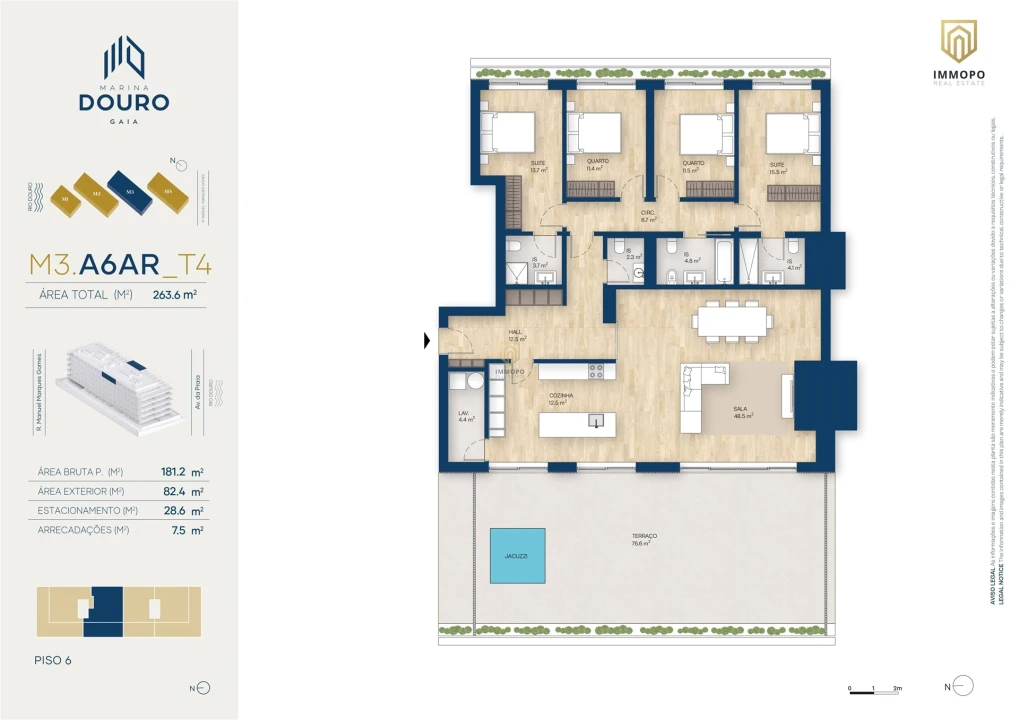 Apartamento T4 para Venda em Santa Marinha e São Pedro da Afurada Foto 24