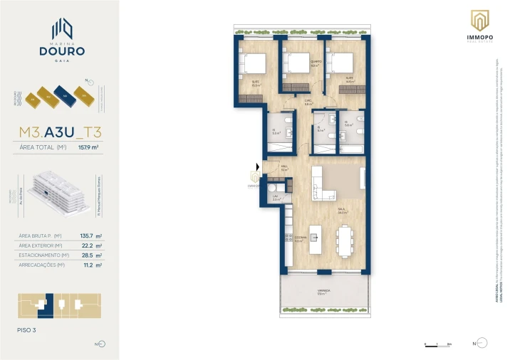 Apartamento T3 para Venda em Santa Marinha e São Pedro da Afurada Foto 24