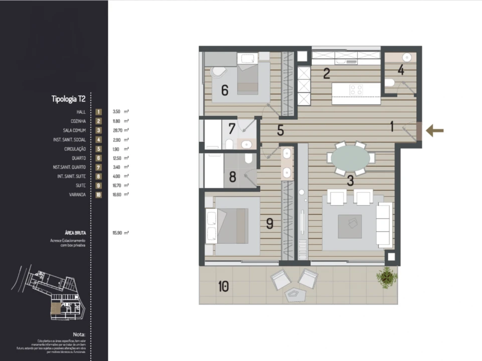 Apartamento T2 para Arrendamento em Funchal (São Pedro) Foto 39