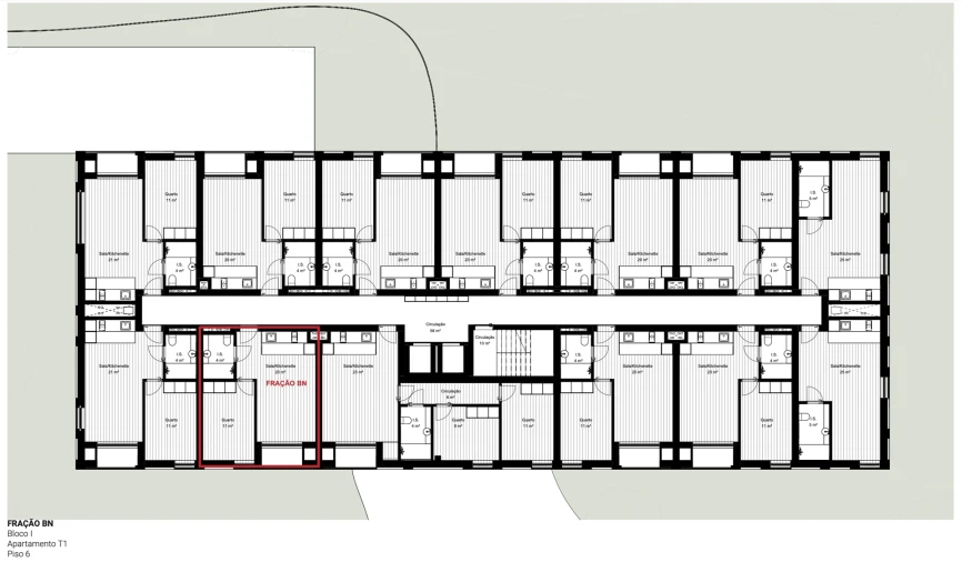 Apartamento T1 para Venda em Vila Nova de Famalicão e Calendário Planta 1