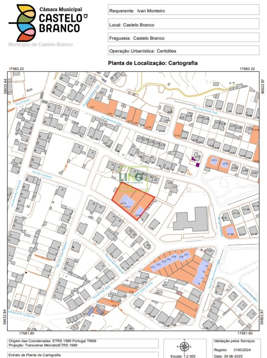 Terreno para Venda em Castelo Branco Planta 1