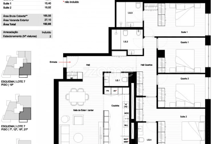 Apartamento T4 para Venda em Matosinhos e Leça da Palmeira Planta 1
