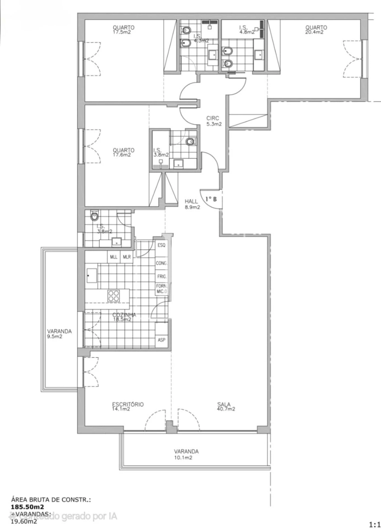 Apartamento T3 para Venda em Carcavelos e Parede Foto 31