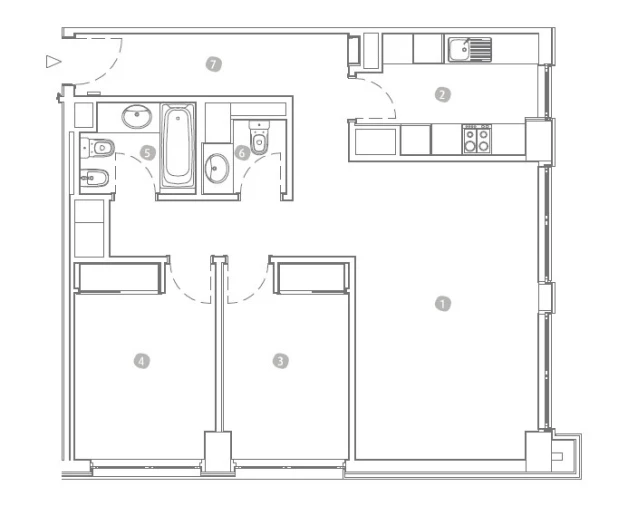 Apartamento T2 para Venda em Parque das Nações Planta 1