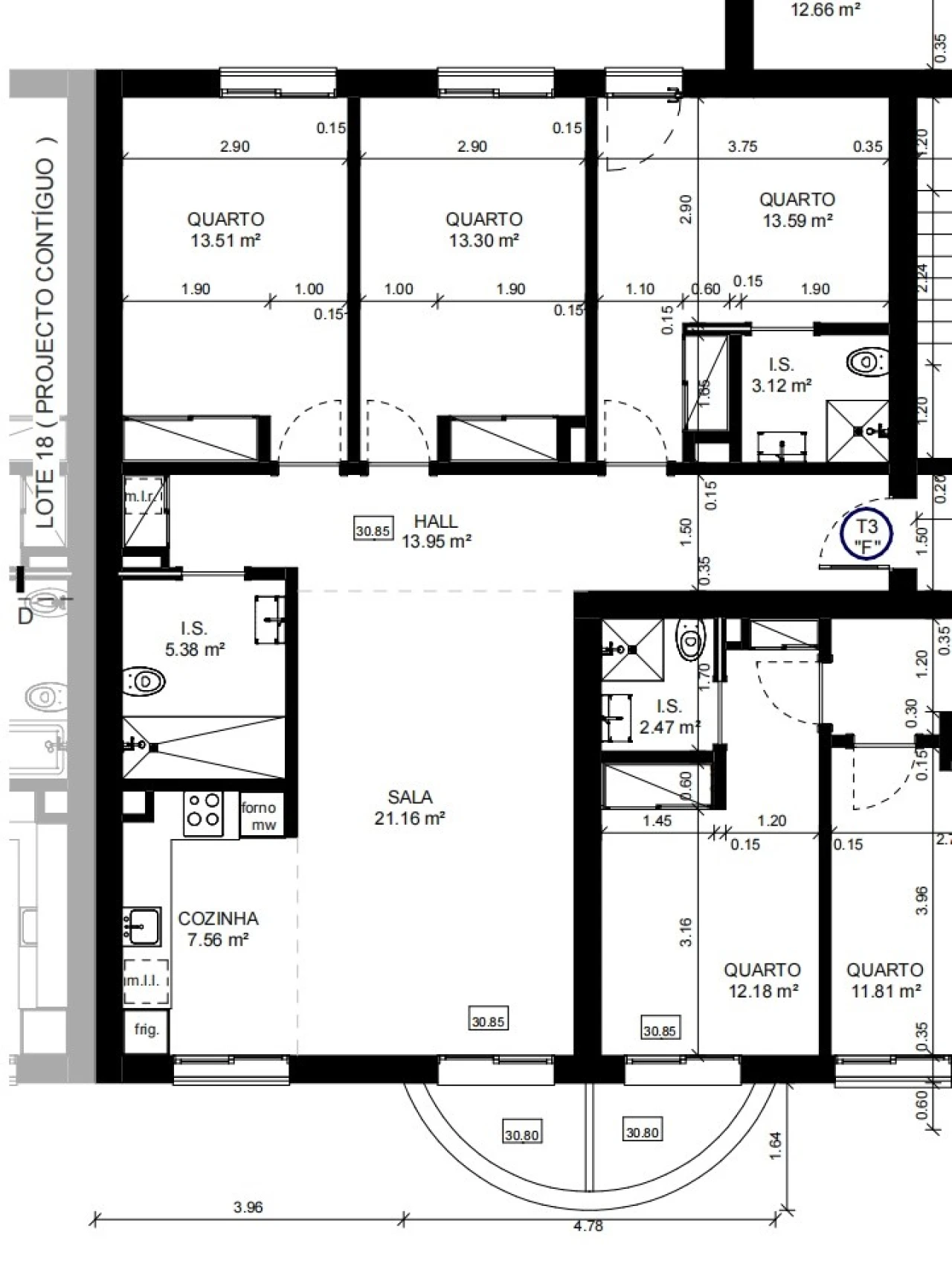 Apartamento T3 para Venda em Tavira (Santa Maria e Santiago) Planta 2
