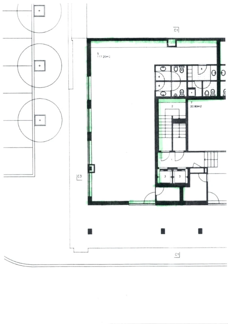 Loja para Arrendamento em Pedrouços Planta 1