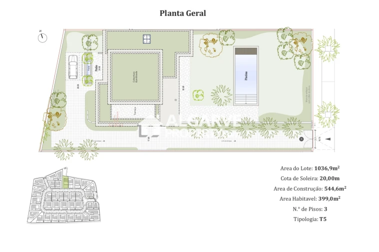 Moradia T5 para Venda em Montenegro Planta 1