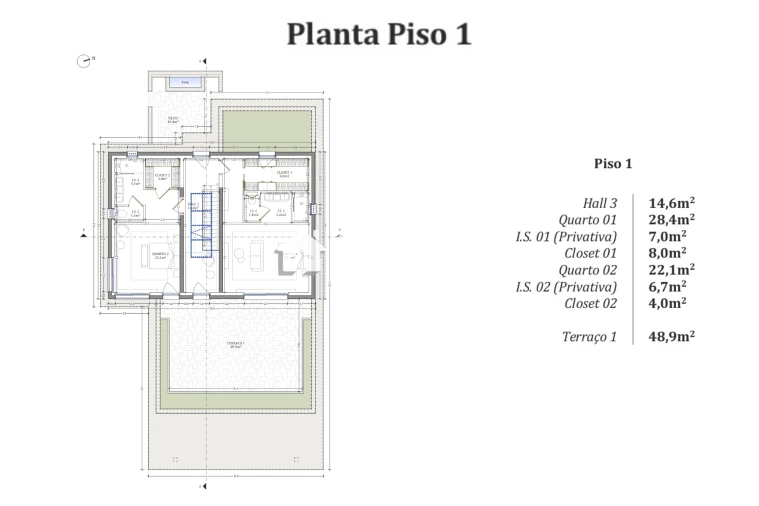 Moradia T5 para Venda em Montenegro Planta 4