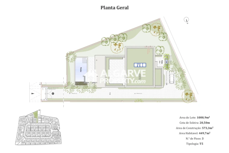 Moradia T5 para Venda em Montenegro Planta 1
