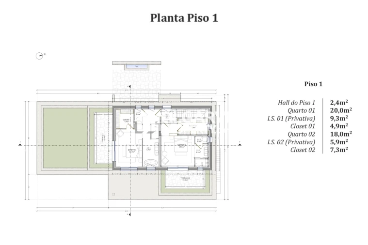 Moradia T4 para Venda em Montenegro Planta 4