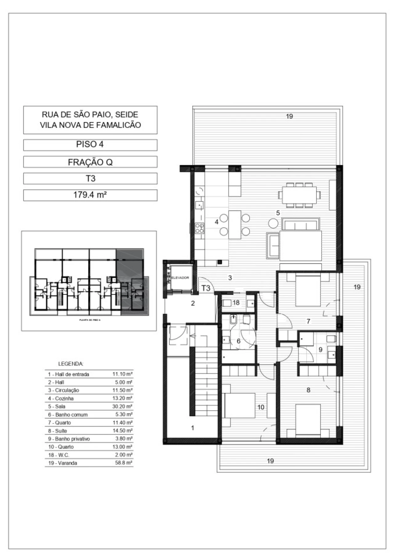 Apartamento T3 para Venda em Seide Foto 14