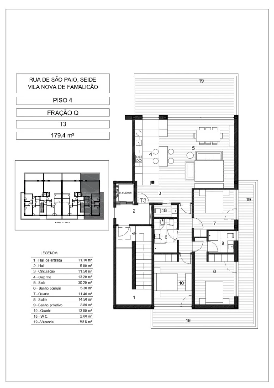 Apartamento T3 para Venda em Seide Foto 14