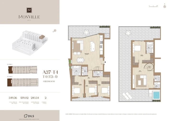 Apartamento T4 para Venda em Montijo e Afonsoeiro Planta 1