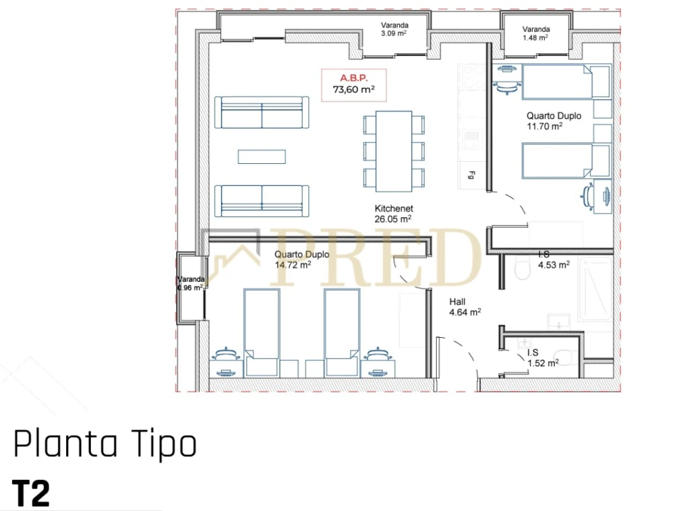 Apartamento T2 para Venda em Paranhos Foto 9