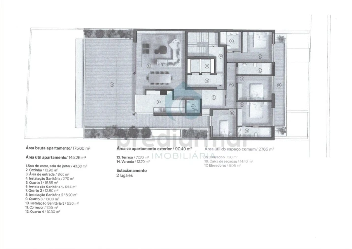 Apartamento T4 para Venda em Aldoar, Foz do Douro e Nevogilde Planta 1