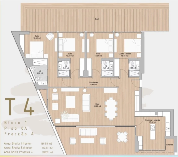 Apartamento T4 para Venda em Marvila Planta 1