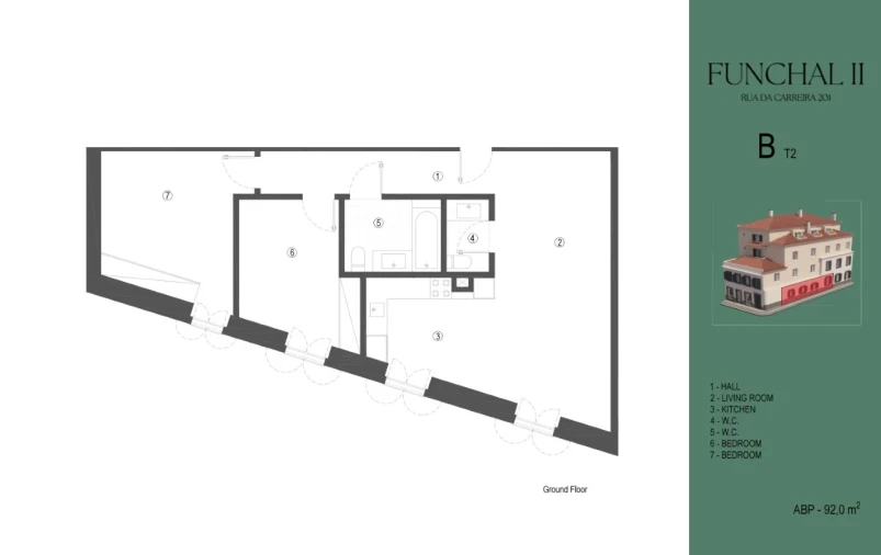 Apartamento T2 para Venda em Funchal (Se) Planta 1