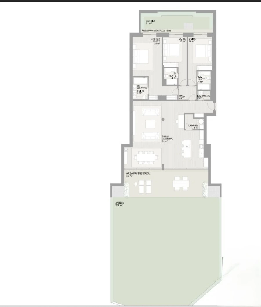 Apartamento T3 para Venda em Aldoar, Foz do Douro e Nevogilde Planta 1
