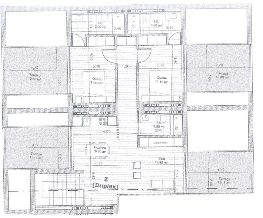 Apartamento T3 para Venda em Glória e Vera Cruz Planta 2