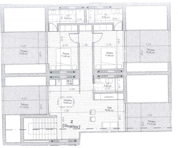 Apartamento T3 para Venda em Glória e Vera Cruz Planta 2