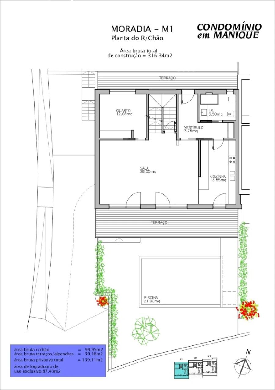 Moradia T4 para Venda em Alcabideche Planta 1