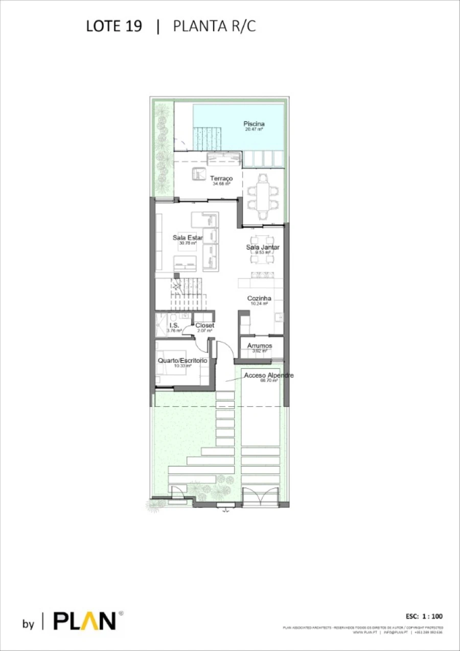 Moradia T3 para Venda em Montenegro Planta 1