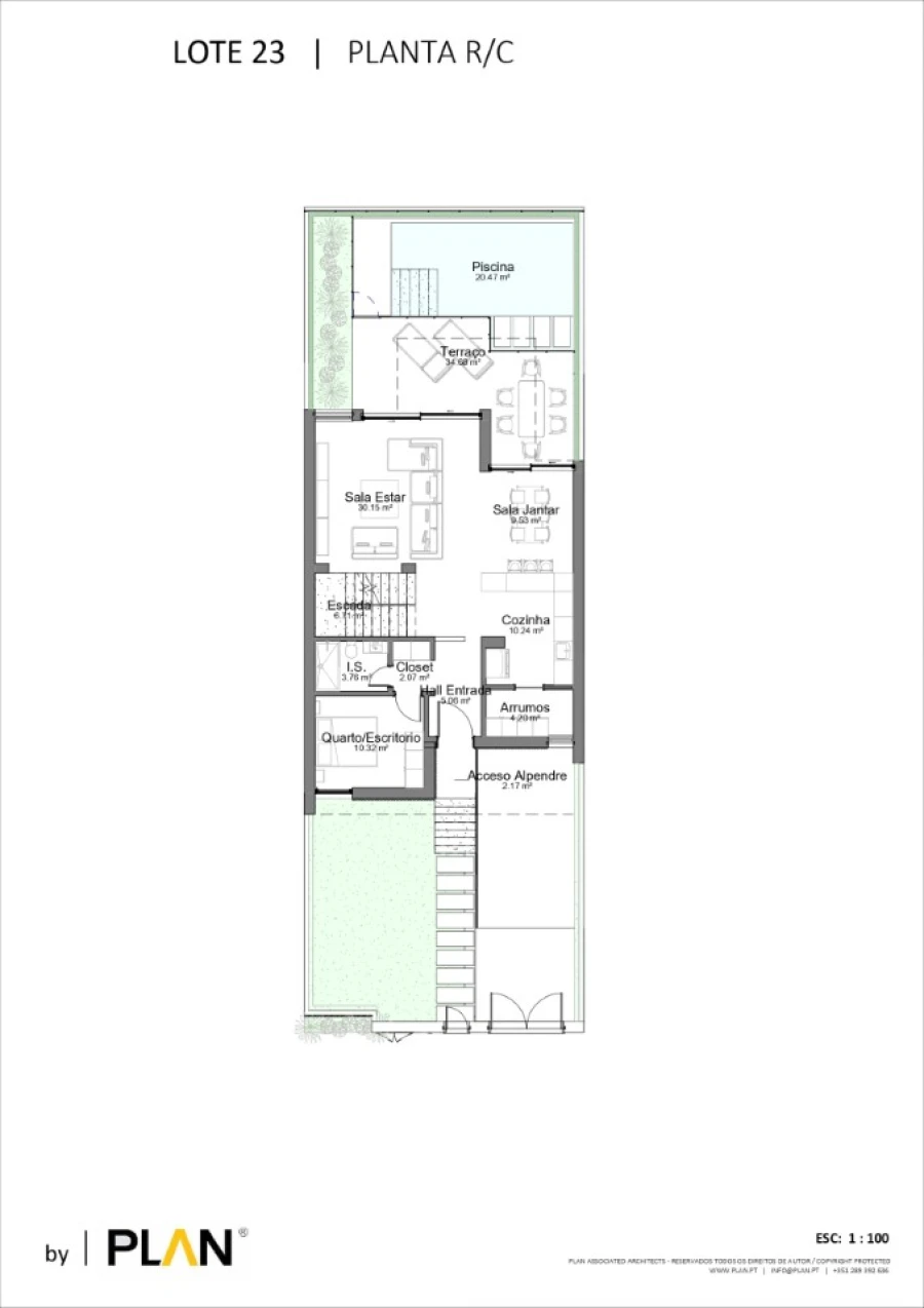 Moradia T3 para Venda em Montenegro Planta 1