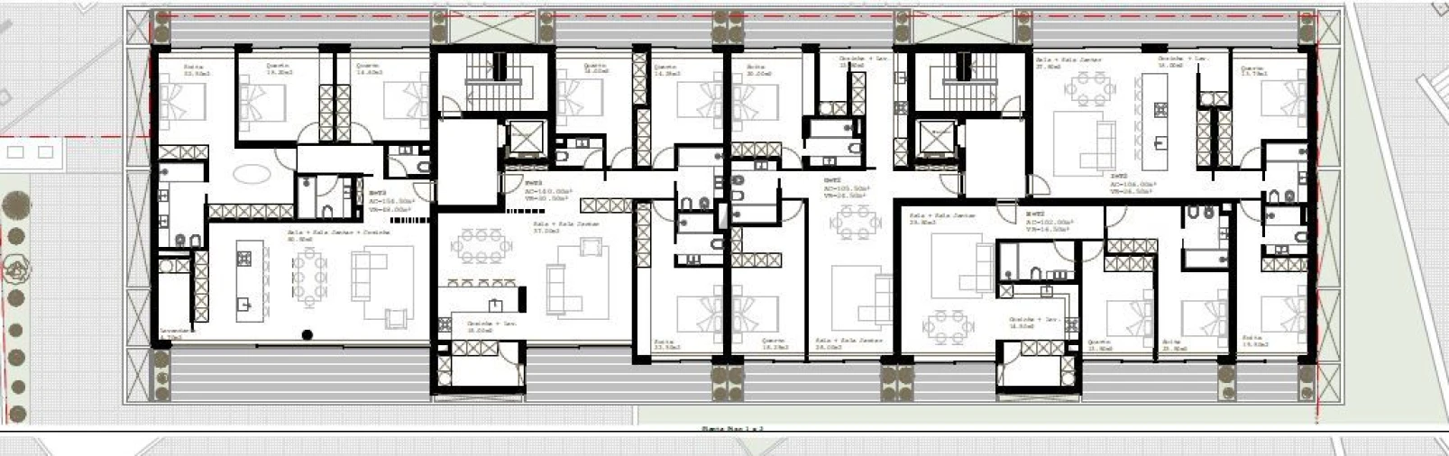 Apartamento T3 para Venda em Santa Maria da Feira, Travanca, Sanfins e Espargo Planta 1