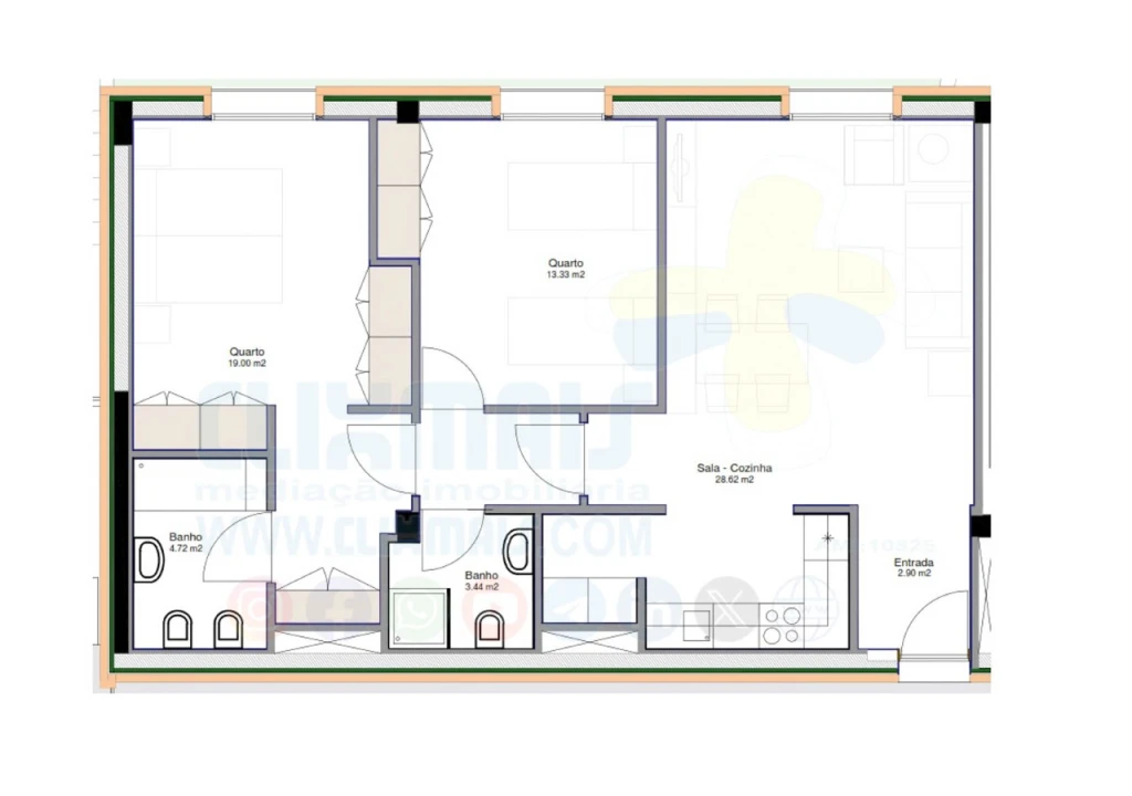Apartamento T2 para Venda em Azurem Foto 16