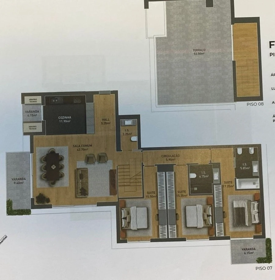 Apartamento T3 para Venda em São Martinho Planta 1