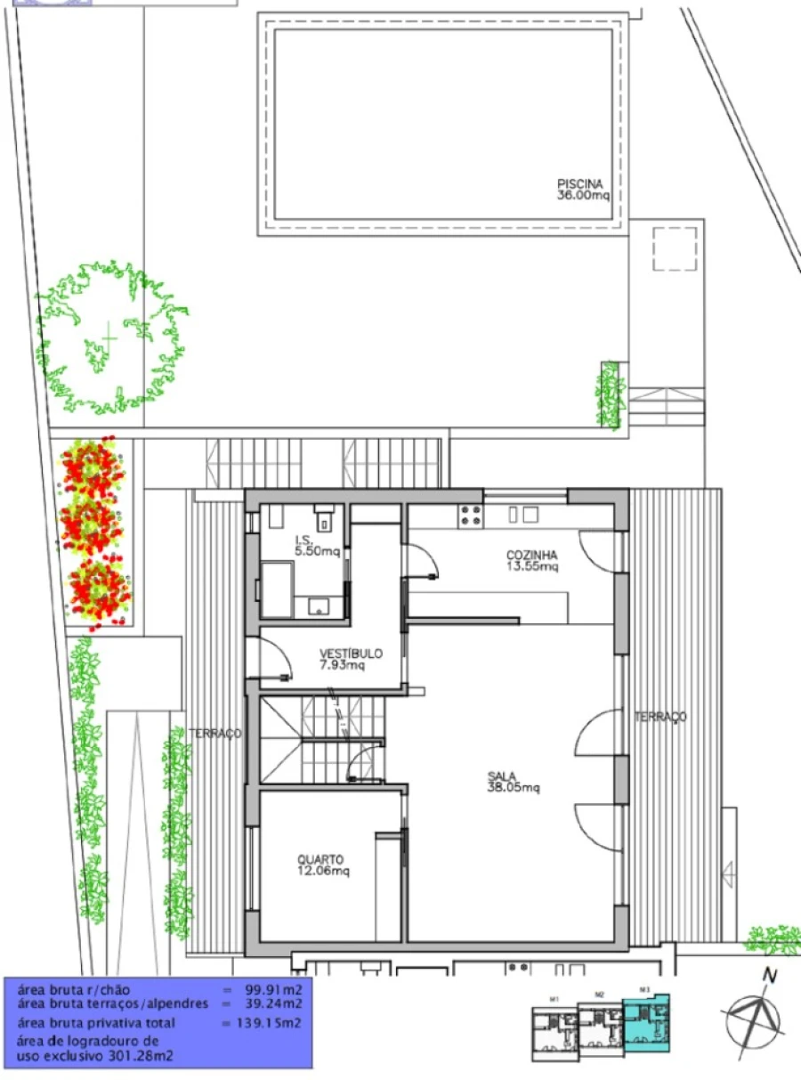 Moradia T4 para Venda em Alcabideche Planta 1