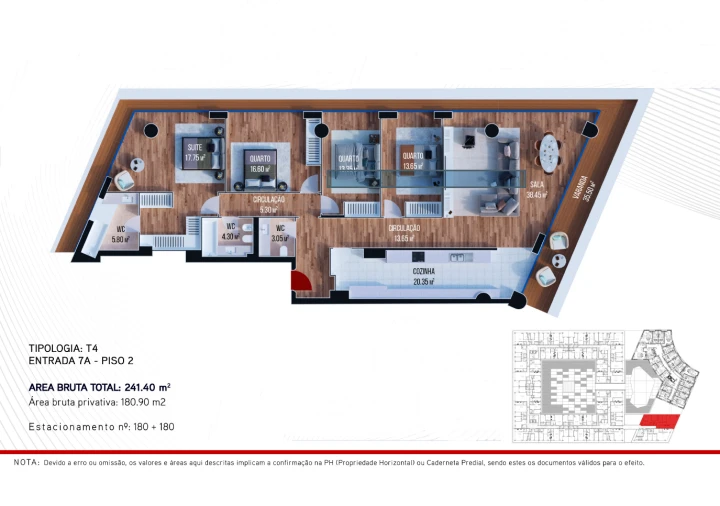 Apartamento T4 para Venda em Funchal (Se) Planta 1
