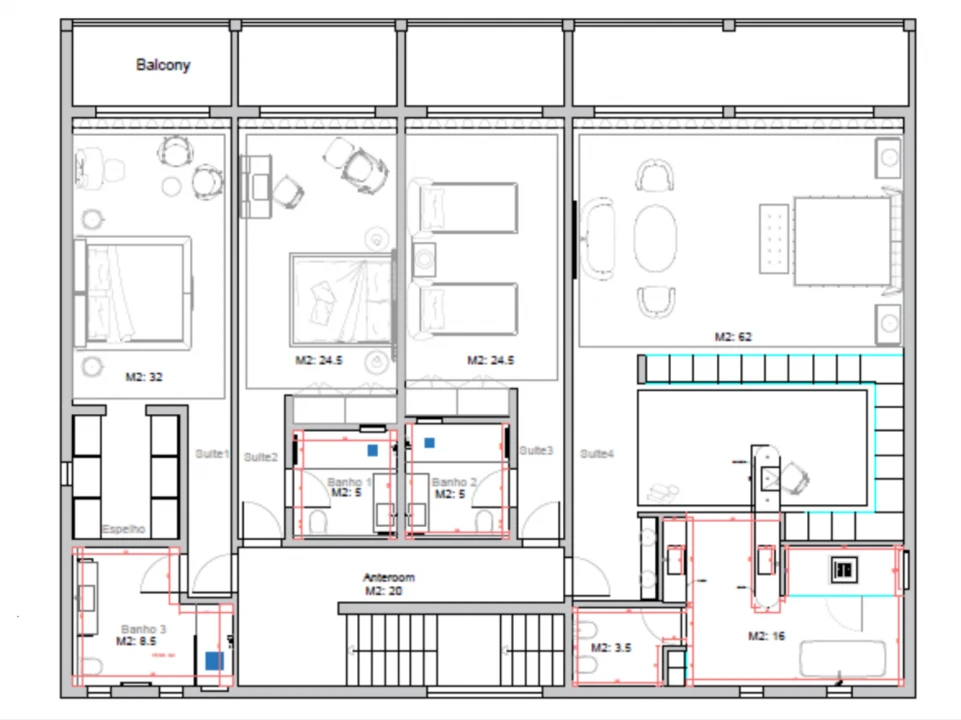Moradia T3 para Venda em São Gonçalo Planta 2