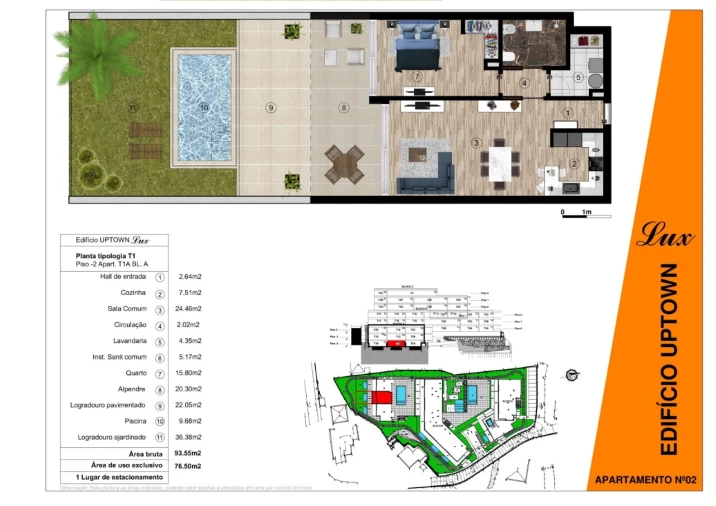Apartamento T1 para Venda em Funchal (Santa Luzia) Planta 1